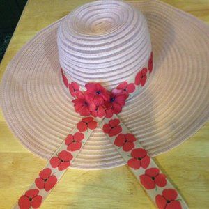 Pink Polyester Floppy Hat